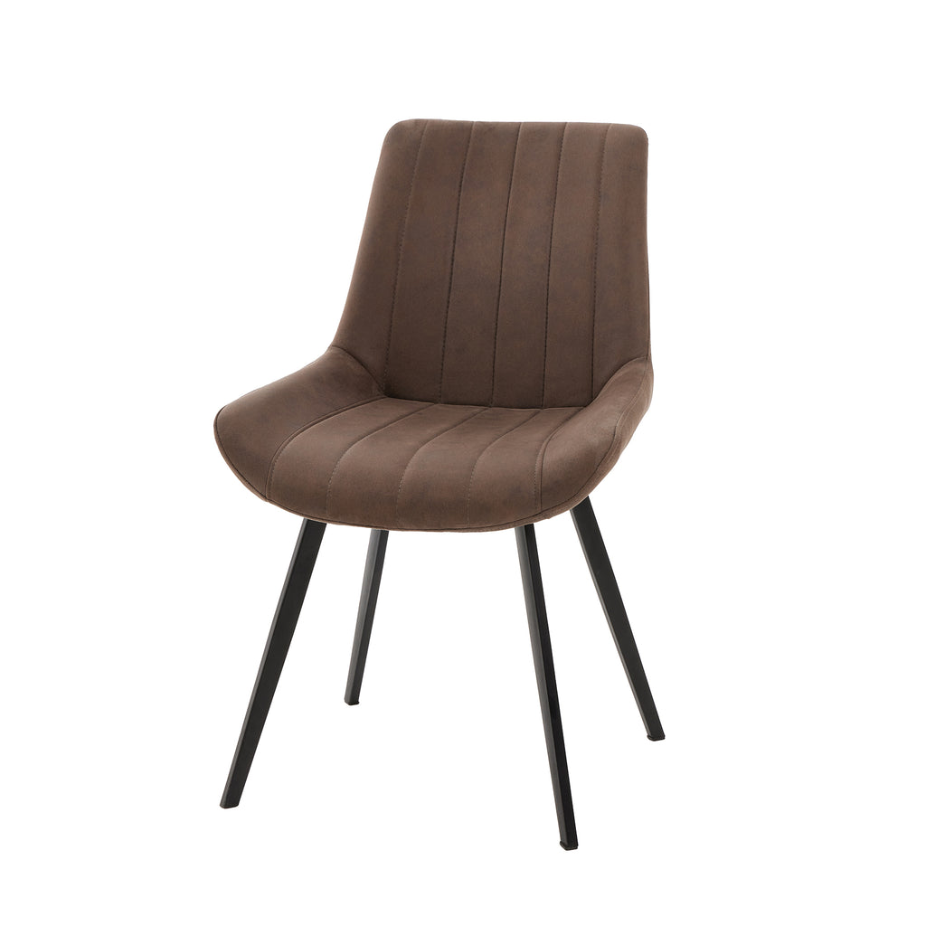 Malmo Coffee Dining Chair Coffee FAUX LEATHER Shades 4 Seasons