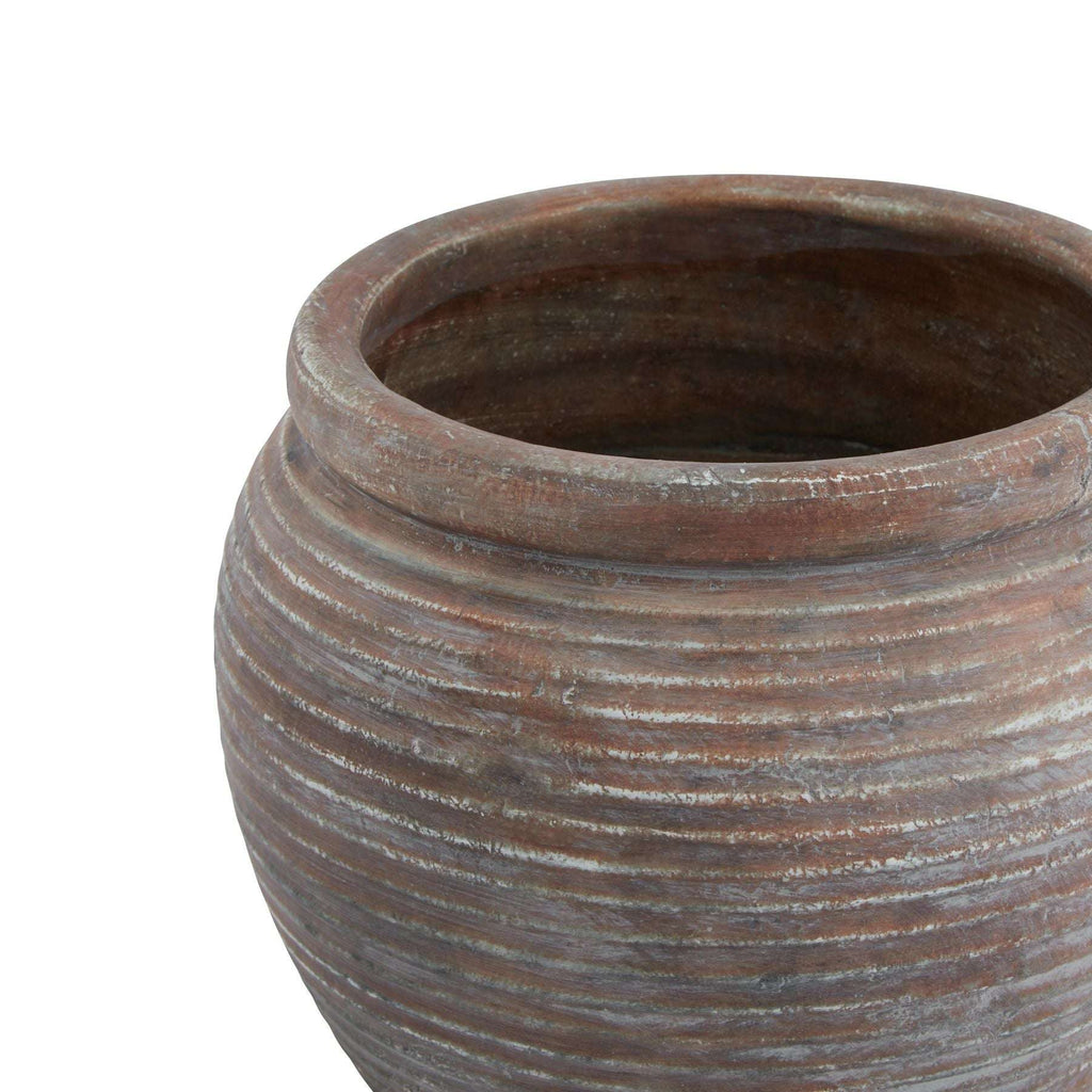 Siena Brown Diameter Rimmed Plant Pot Shades 4 Seasons