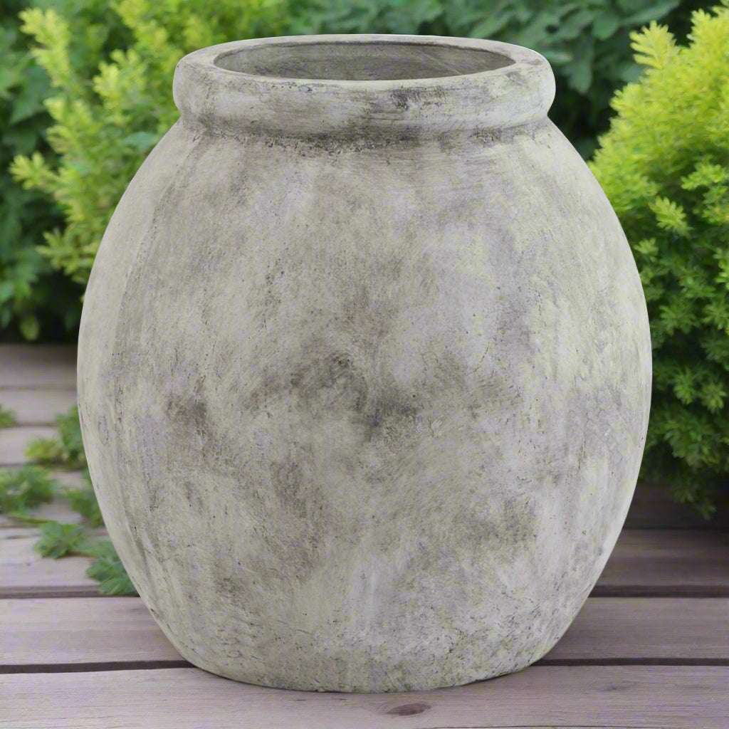 Athena Jar Shaped Planter WHITE CERAMIC Shades 4 Seasons