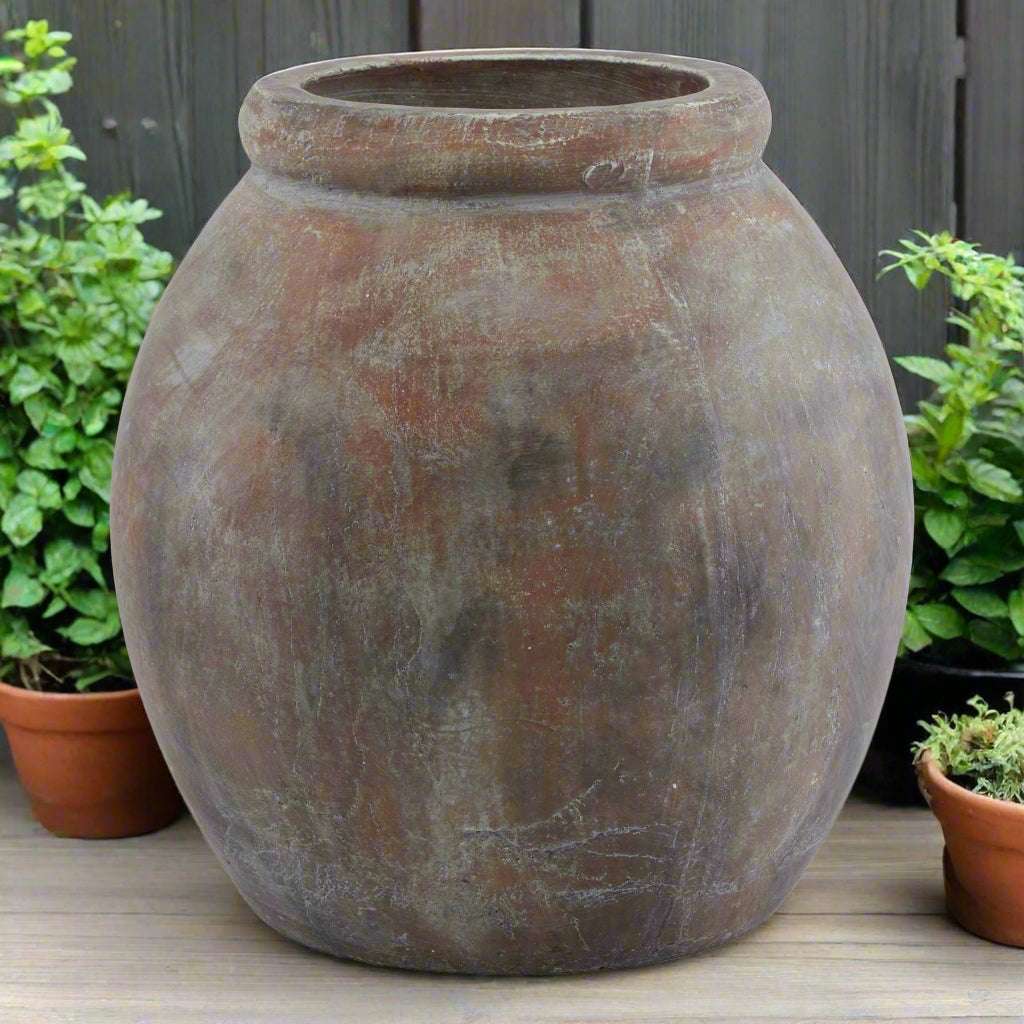 Siena Brown Jar Shaped Planter BROWN CERAMIC Shades 4 Seasons