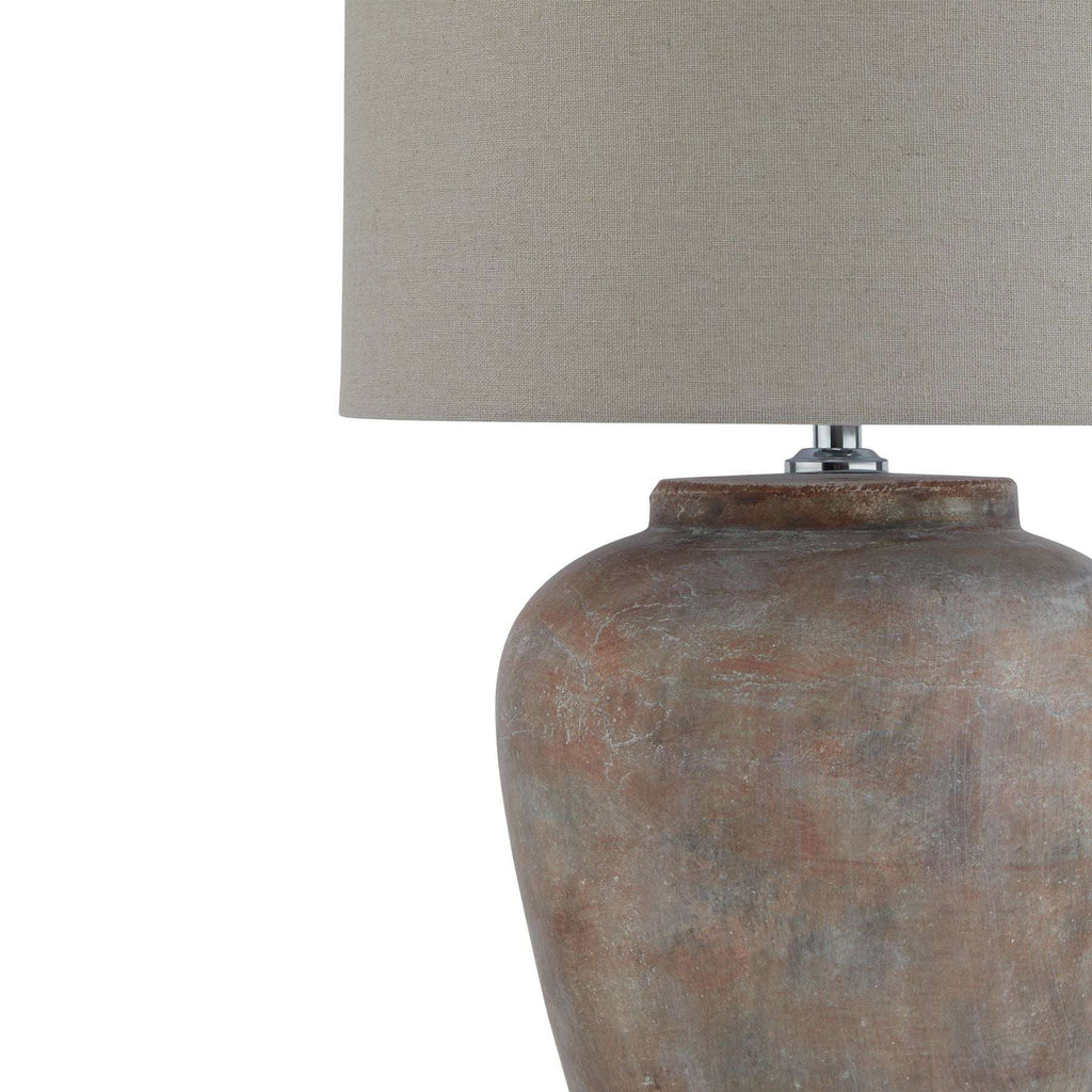 Siena Brown Table Lamp With Linen Shade Shades 4 Seasons