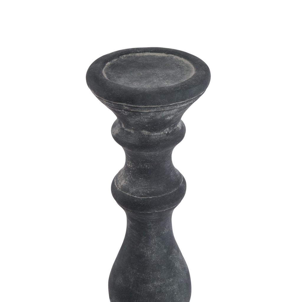 Amalfi Large Grey Column Candle Holder Shades 4 Seasons