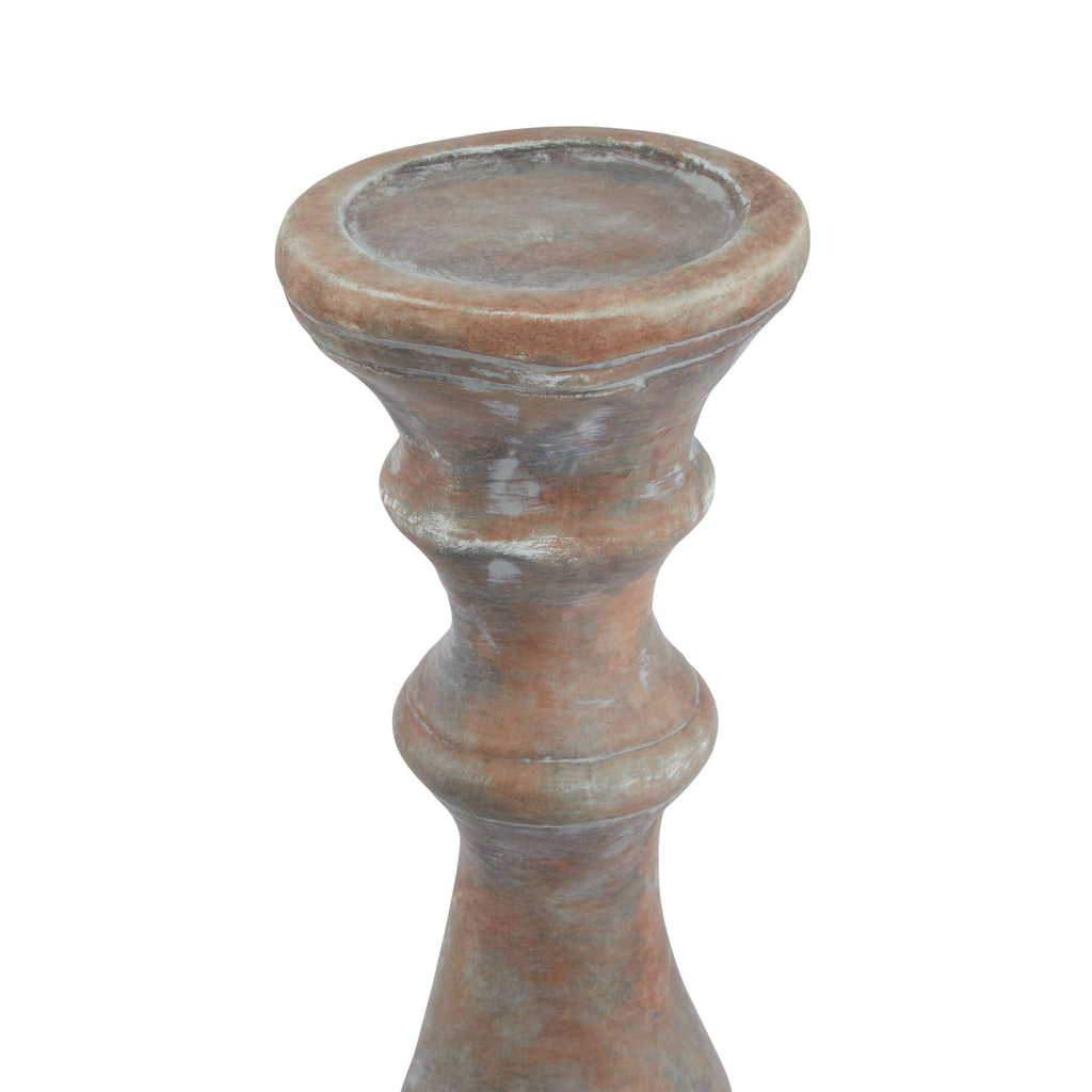 Siena Large Brown Column Candle Holder Shades 4 Seasons