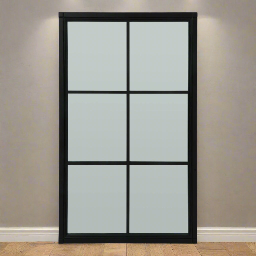 Black Wood Large Window Mirror BLACK WOOD Shades 4 Seasons