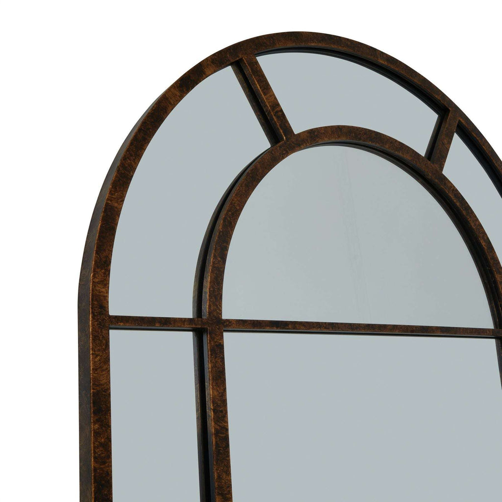 Rust Effect Large Arched Window Mirror Shades 4 Seasons