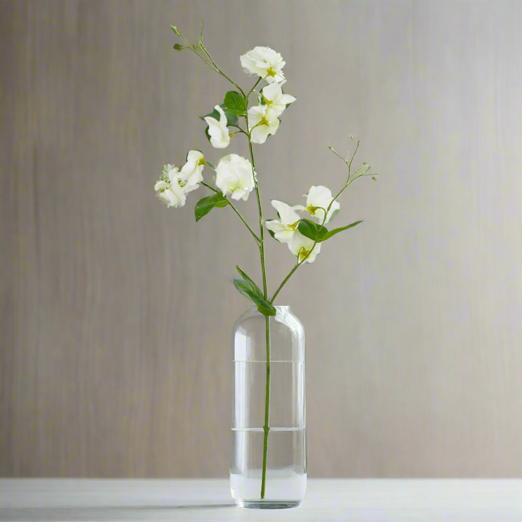 The Natural Garden Collection White Sweetpea Stem WHITE PLASTIC Shades 4 Seasons