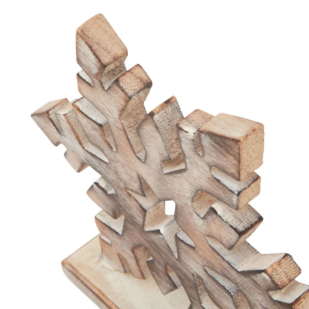 White Wash Collection Wooden Snowflake Decoration Shades 4 Seasons