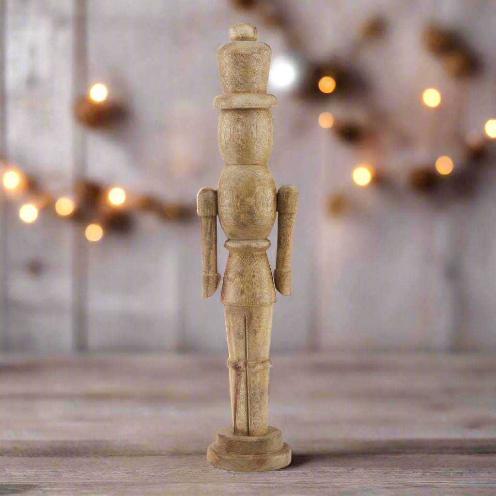 Natural Nutcracker Decoration BROWN WOOD Shades 4 Seasons