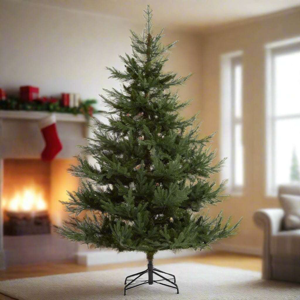 Large Pine Christmas Tree GREEN PLASTIC Shades 4 Seasons