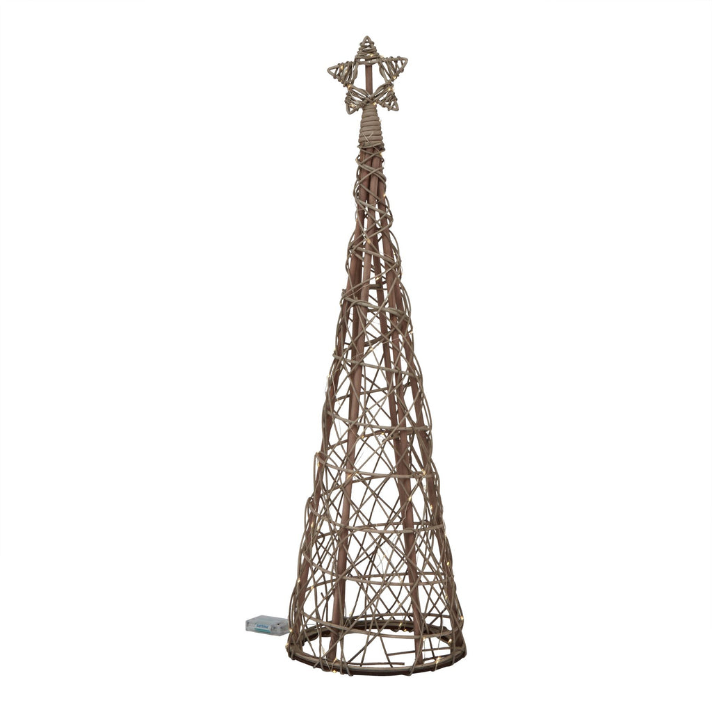 Small LED Wicker Christmas Tree With Star Shades 4 Seasons