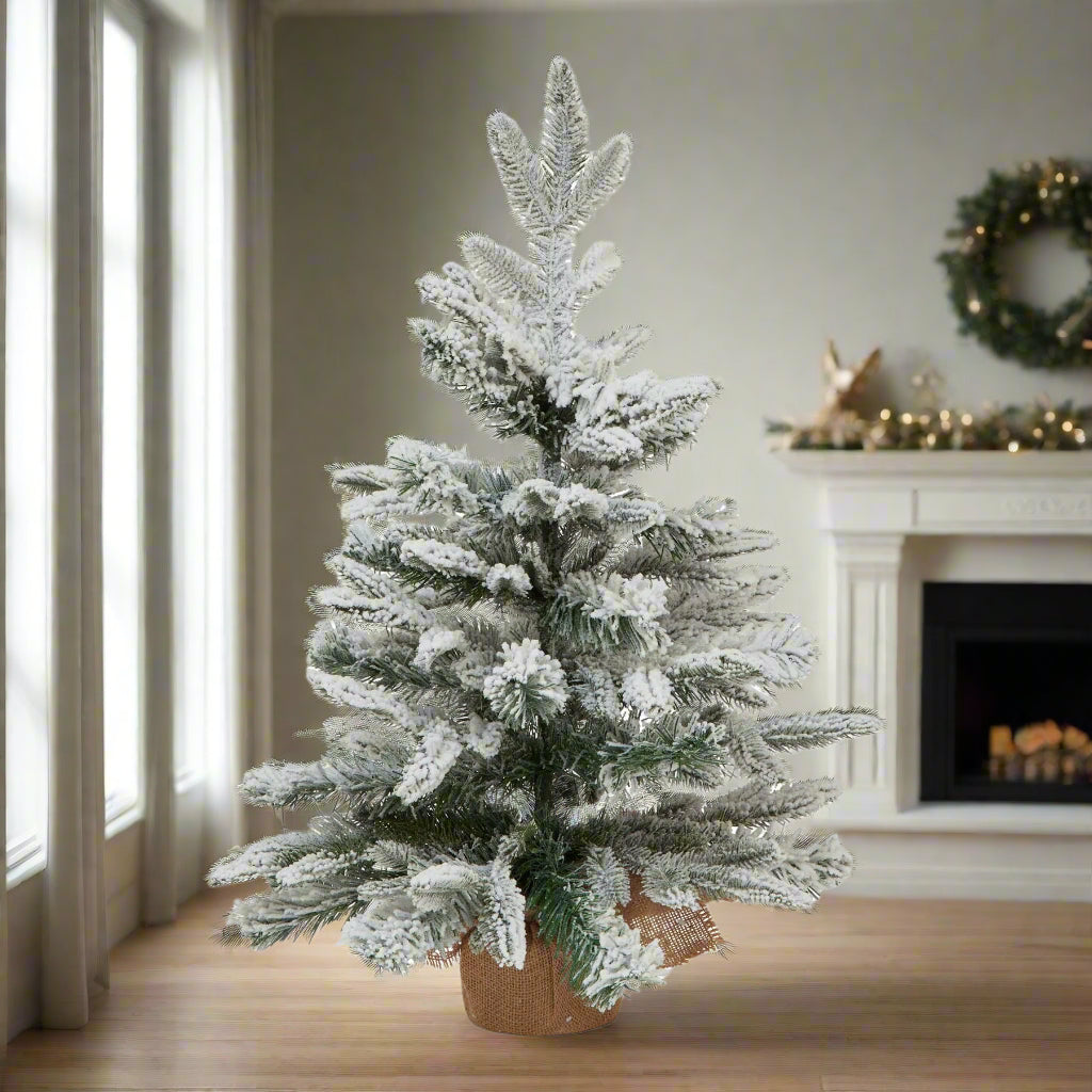 Medium Snowy Spruce Tree WHITE PLASTIC Shades 4 Seasons
