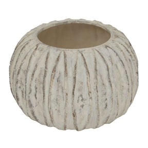 Lorenzo Rotund Fin Vase WHITE CERAMIC Shades 4 Seasons