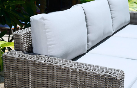 MINT Outdoor Garden Sofa Set with Comfortable Cushions and Stylish Wicker Design