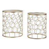 Arcana Set Of Two Honeycomb Side Tables Orsina
