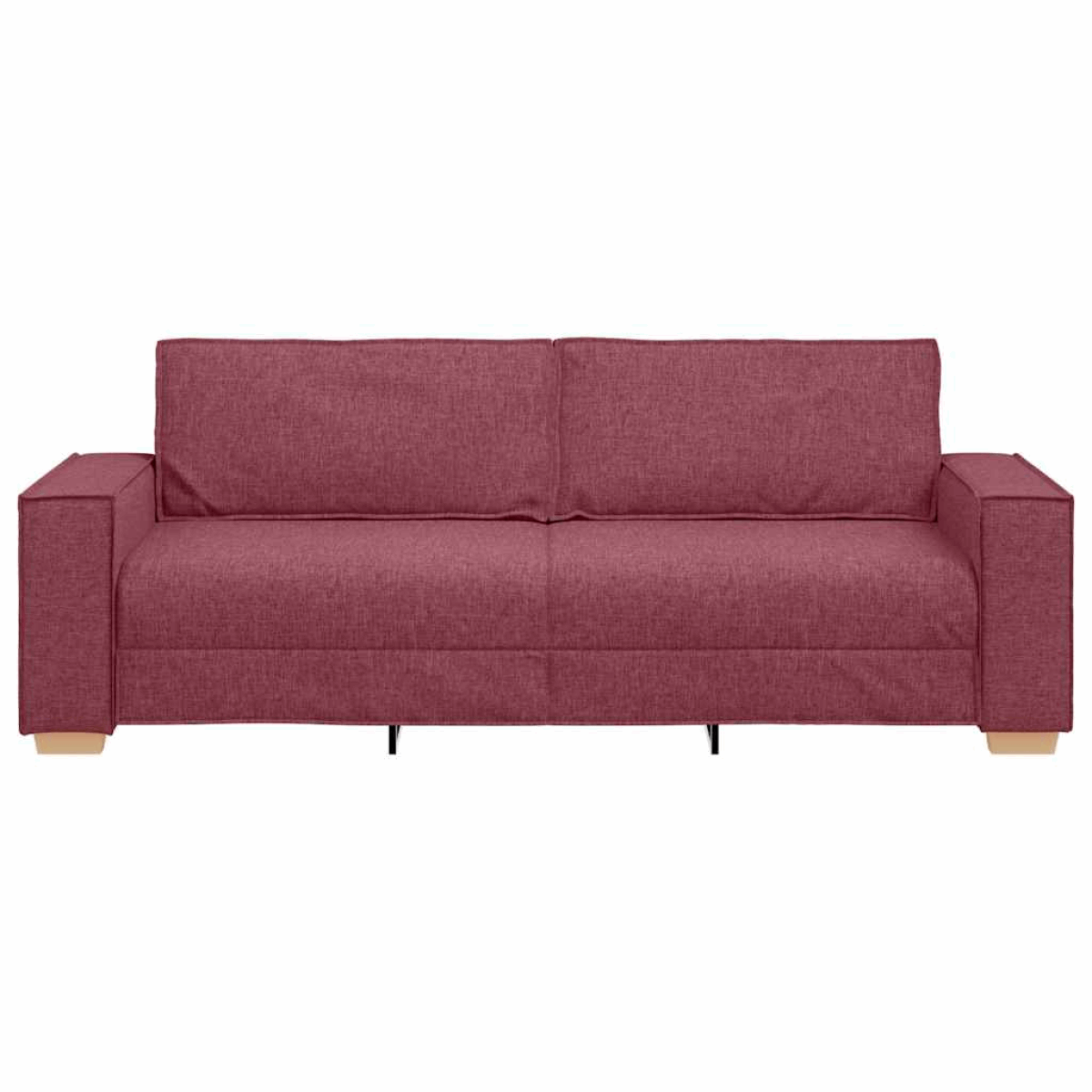 vidaXL 3-Seater Sofa with Cushion Wine red 220 x 78 x 84 cm Fabric vidaXL