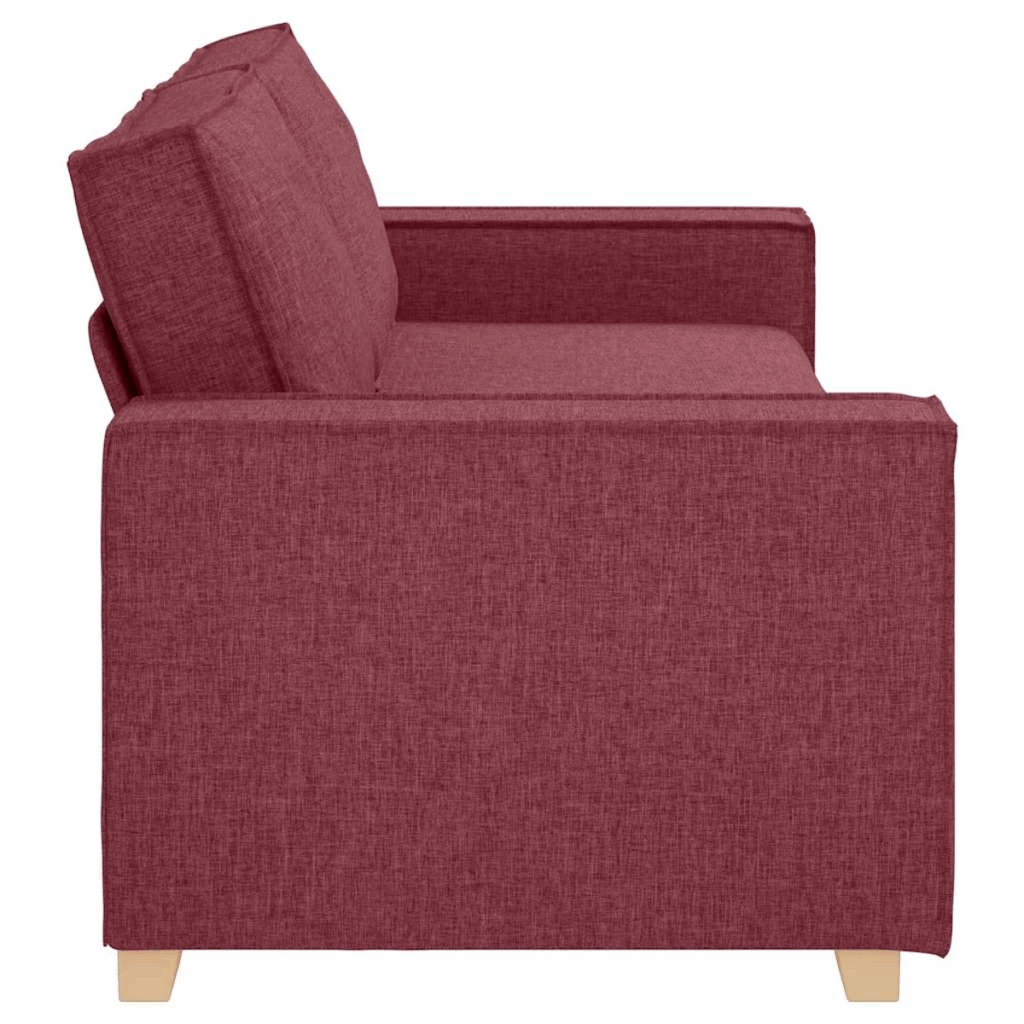 vidaXL 3-Seater Sofa with Cushion Wine red 220 x 78 x 84 cm Fabric vidaXL