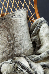 Orsina Luxurious Bosie Lamina Mocha Ombre Fur Throw
