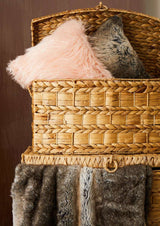 Orsina Luxurious Bosie Lamina Mocha Ombre Fur Throw
