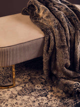 Orsina Luxurious Bosie Lamina Mocha Ombre Fur Throw