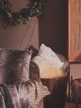 Orsina Luxurious Bosie Lamina Mocha Ombre Fur Throw