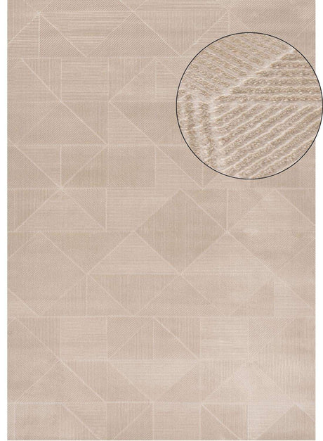 The Rugs Stylish Carmel Abstract Beige Rug for Modern Interiors