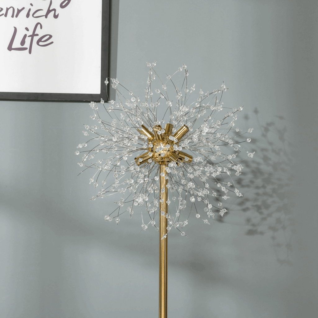 HOMCOM Modern Floor Lamp with Dandelion-like Lampshade for Bedroom HOMCOM