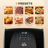 Wise Galleria Air Fryer with eight cooking presets for versatile meal preparation