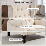 HOMCOM 150 Degree Reclining Vintage Armchair with footrest