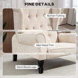 HOMCOM 150 Degree Reclining Vintage Armchair with footrest