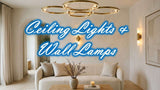 Stylish living room featuring a modern Ceiling Light above a beige sofa with decorative plants