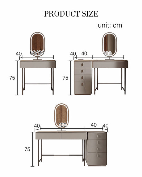 Le Di Vita Stylish Ariella Dressing Table with Mirror