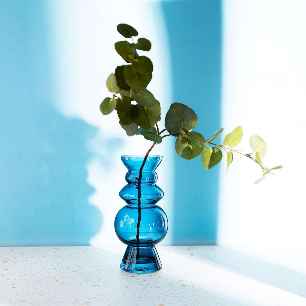 Selina Glass Vase Blue Geko Products