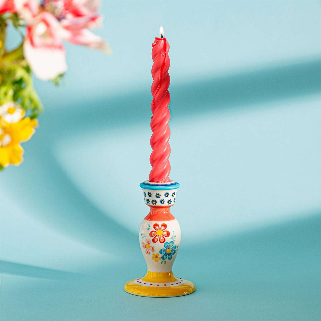 Folk Floral Candlestick Holder Geko Products