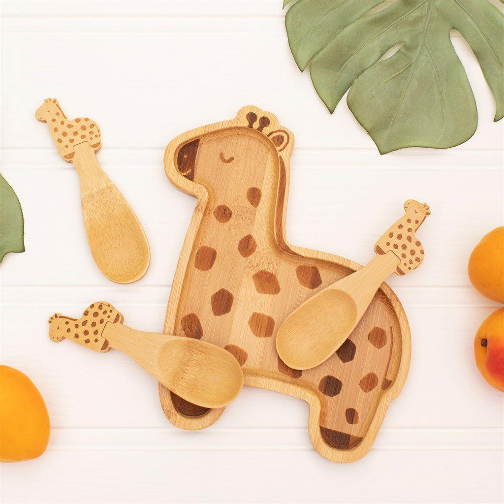 Gigi Giraffe Bamboo Plate Geko Products