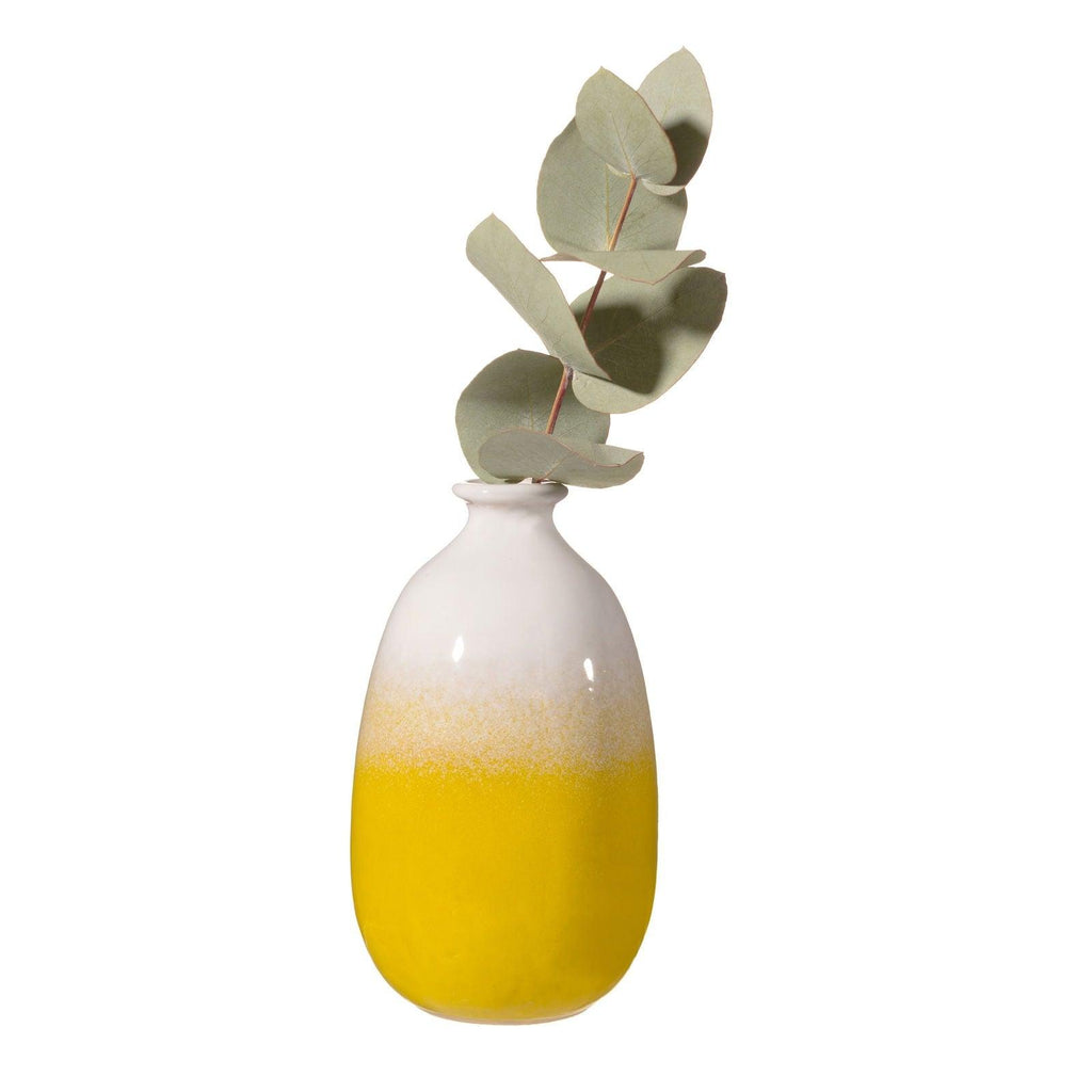 Dip Glazed Ombre Yellow Vase Geko Products