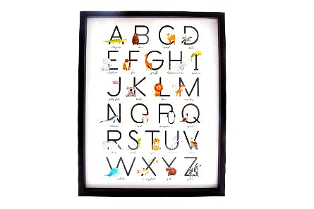 Baby Alphabet A-Z Animal Print Frame - Shades 4 Seasons