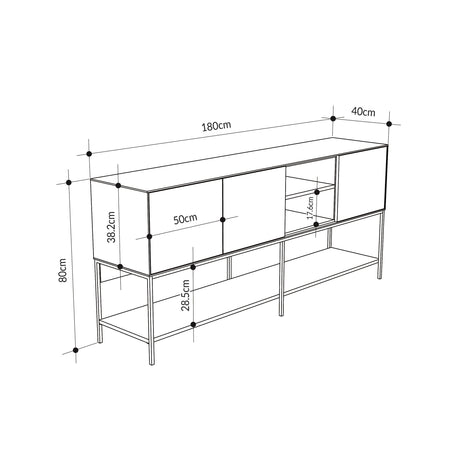 Amira Console Table Modern Sideboard & Storage Unit