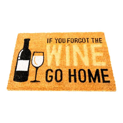 Coir Doormat with Wine Bottle & Glass - Shades 4 Seasons