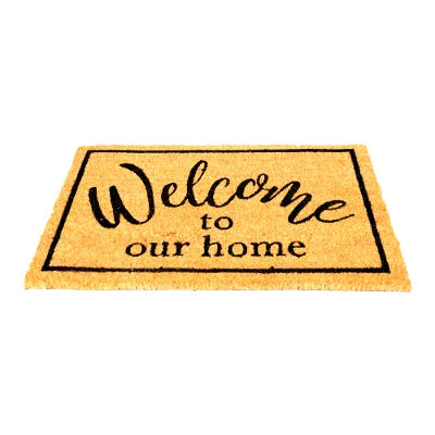 Coir Doormat with "Welcome To Our Home" - Shades 4 Seasons