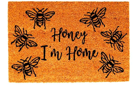 Coir Doormat with "Honey I'm Home" - Shades 4 Seasons