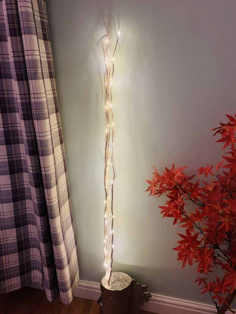 LED Lights on 4 White Branches Geko Products