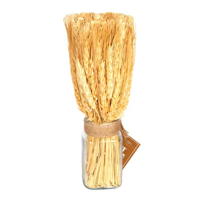 Dried Barley Bouquet in Glass Jar 25cm - Shades 4 Seasons