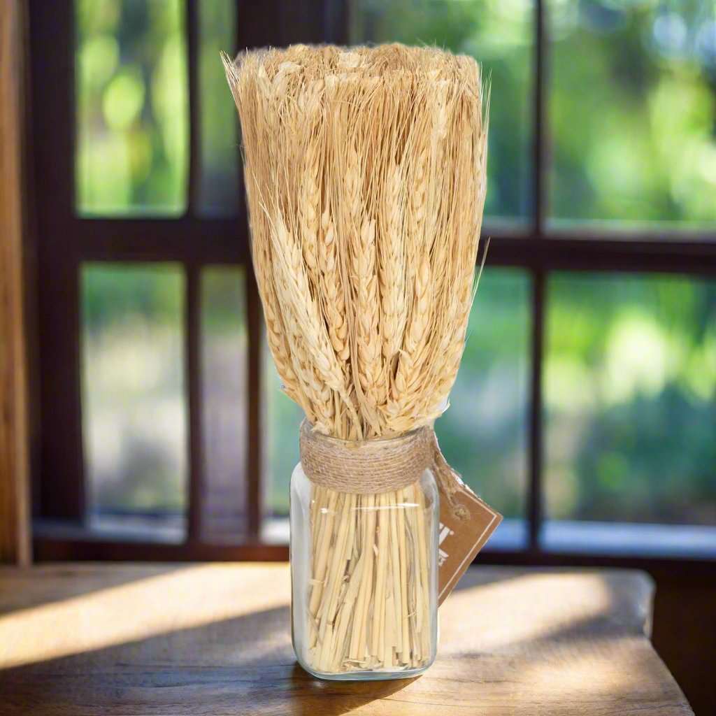 Dried Barley Bouquet in Glass Jar 25cm Geko Products