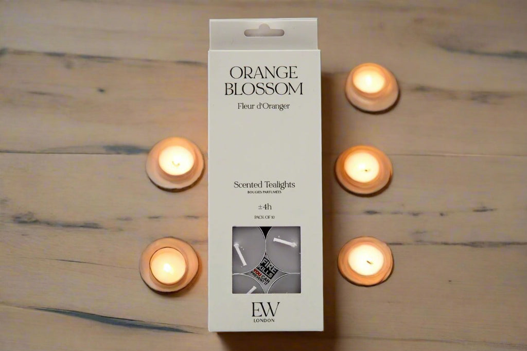 Orange Blossom Scented Tealights 10 Pack Geko Products