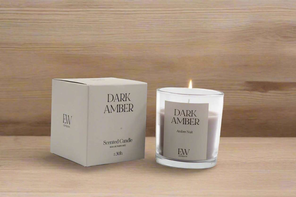 Dark Amber Scented 8cm Boxed Candle Geko Products