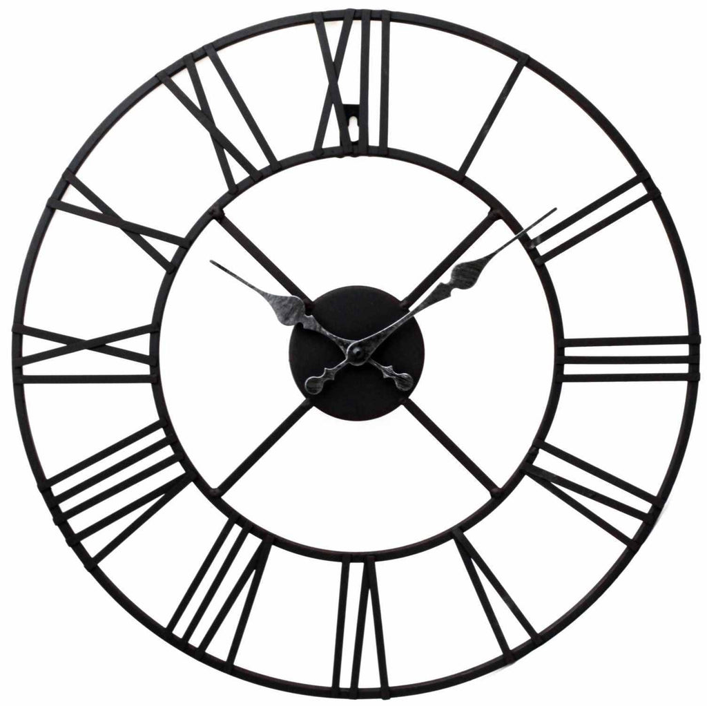 Metal Clock, Roman Numeral 60cm Geko Products