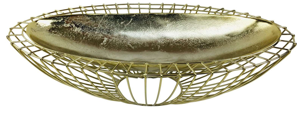 Gold Decorative Wire Bowl 58cm Geko Products