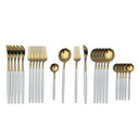 Kitchen Essentials Gold Cutlery Dinnerware Set White gold Kitchen Essentials