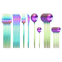 Kitchen Essentials Gold Cutlery Dinnerware Set Matte colorful Kitchen Essentials