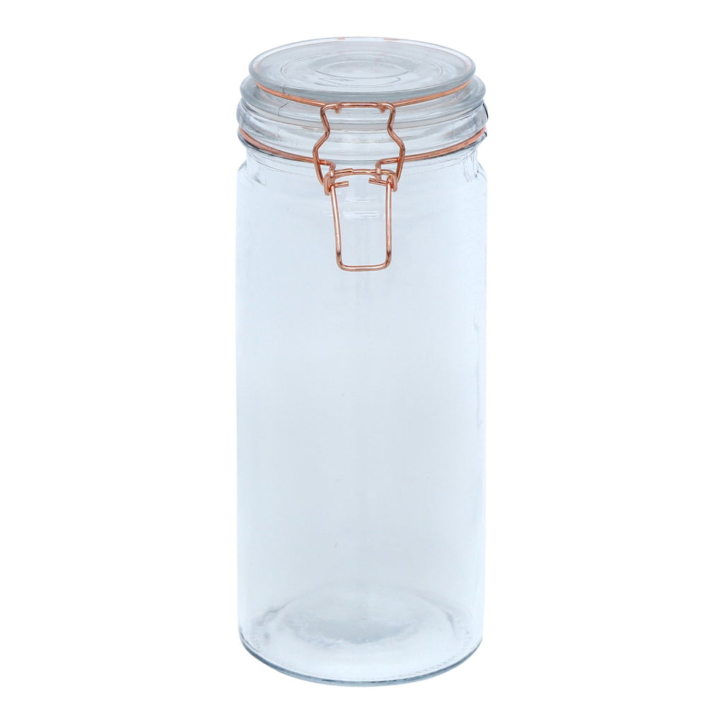 Kitchen Storage Jar With Copper Clip 25cm Geko Products